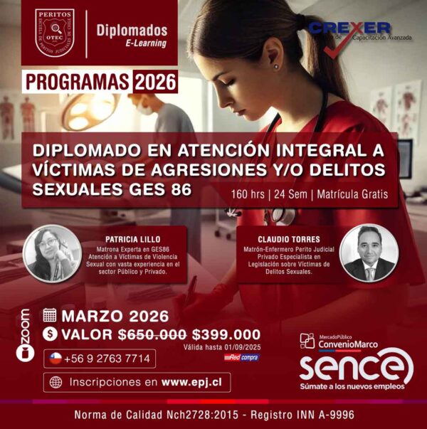 Diplomado Atención Integral a Victimas de Agresiones y/o Delitos Sexuales GES86