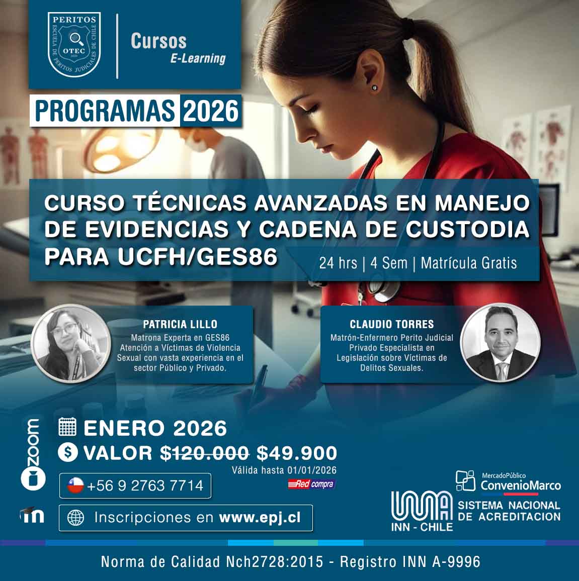 Curso Técnicas Avanzadas en Manejo de Evidencias y Cadena de Custodia para UCFH