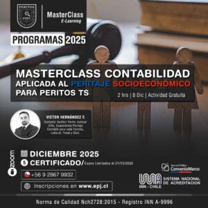 Masterclass Contabilidad Aplicada al Peritaje Socioeconómico