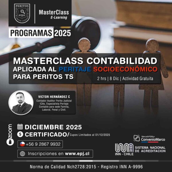 Masterclass Contabilidad Aplicada al Peritaje Socioeconómico
