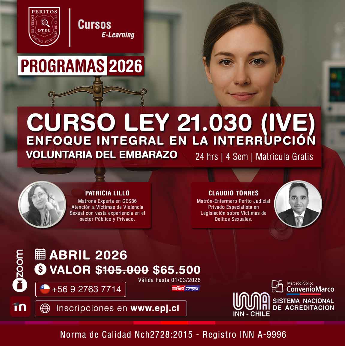 Curso Ley 21.030 (IVE) Enfoque Integral en la Interrupción Voluntaria del Embarazo